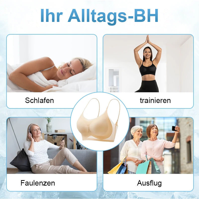 Slim Cooling Bra Made of Breathable Silk Fabric