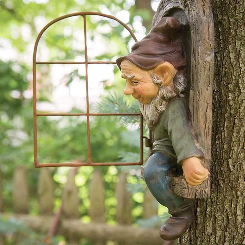 Vibrant Yard Gnome Statue Ornament