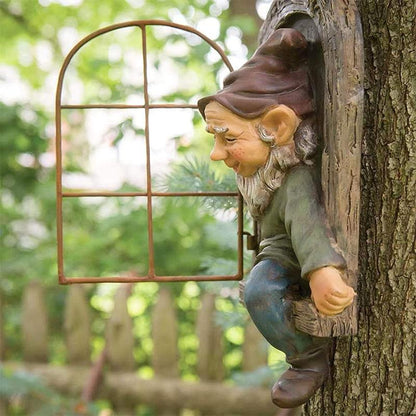 Vibrant Yard Gnome Statue Ornament