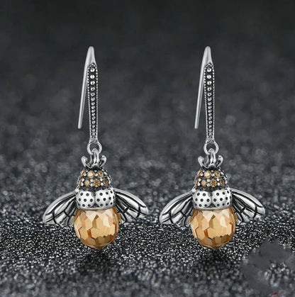 Colorful Bee Drop Earrings