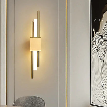 Glowing Black Gold LED Bedroom Wall Light