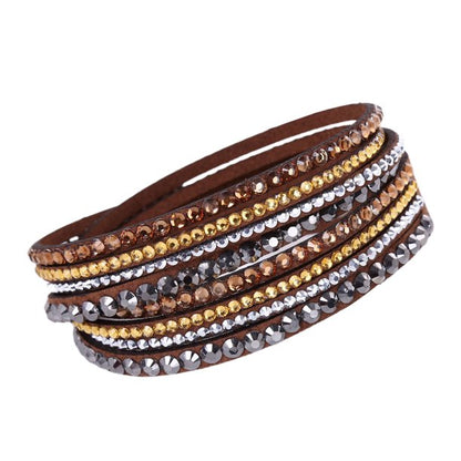 Shiny Ladies Glittering Multi Layer Bracelet