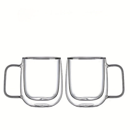 Insulated Double Wall Glass Coffee Mug - Luxicro