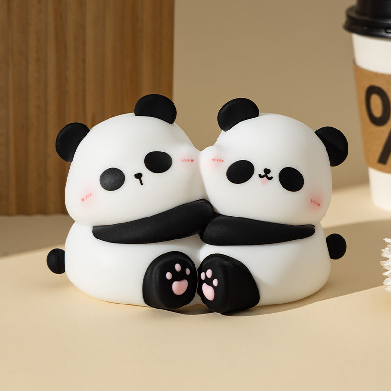 Cuddly Panda Table Lamp – Gentle Silicone Nightlight - Luxicro
