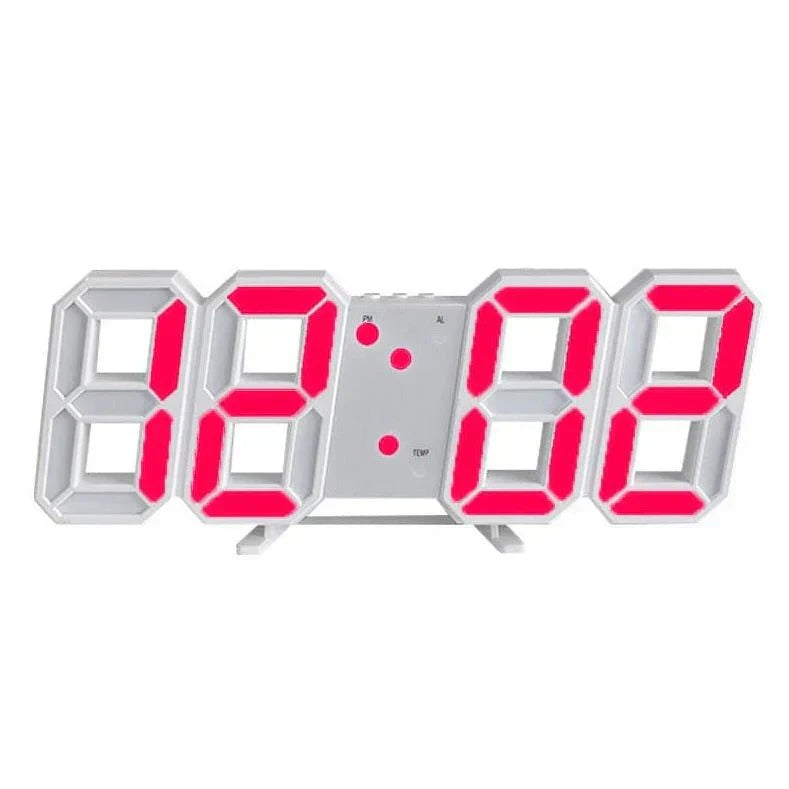 Contemporary Slim LED Digital Wall Clock with Adjustable Light