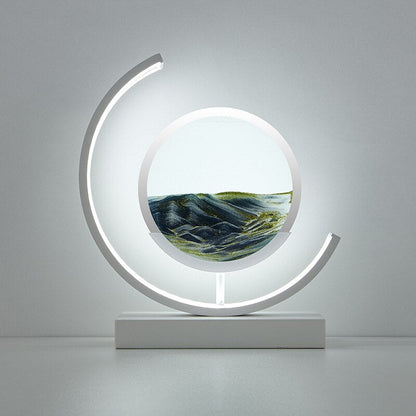 Beautiful Ocean Glass Desk Lamp