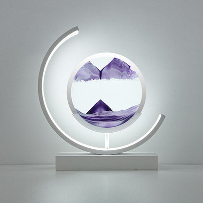 Beautiful Ocean Glass Desk Lamp