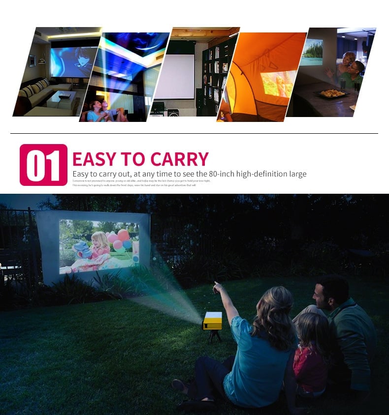 Compact Wireless Home Cinema Projector