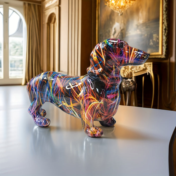 Cute Dachshund Dog Statue Home Decoration