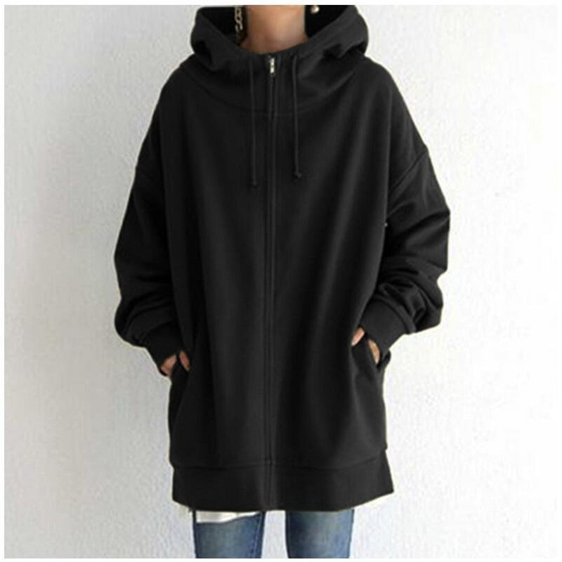 Cozy Women's Fleece Sweatshirt - Soft Oversized Hoody