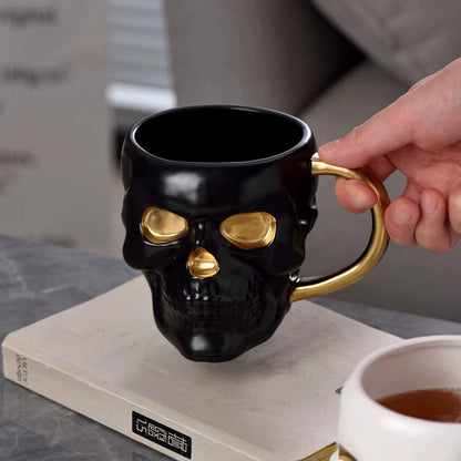 Edgy Black Skull Coffee Mug