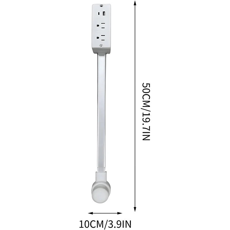 Compact USB Power Strip with Rotating Plug Outlet