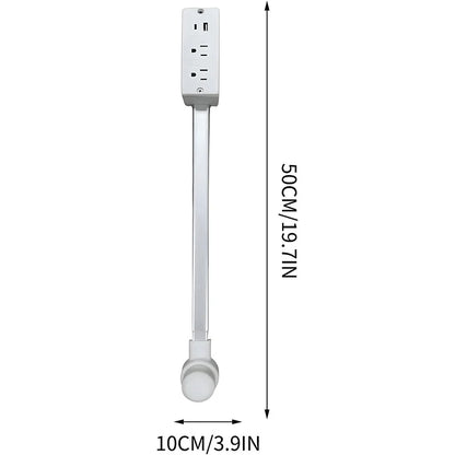 Compact USB Power Strip with Rotating Plug Outlet