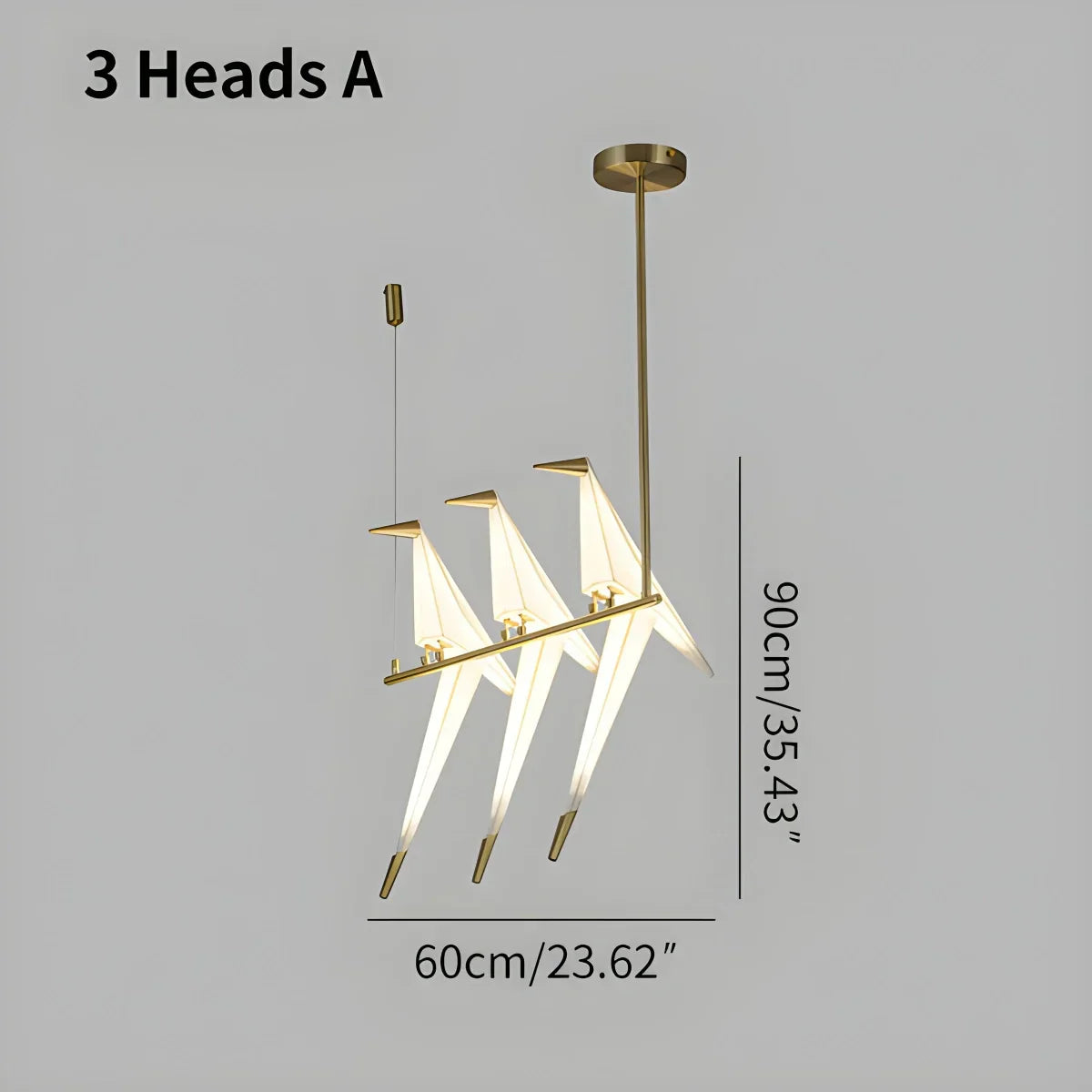 Delicate White Bird Pendant Light Fixture