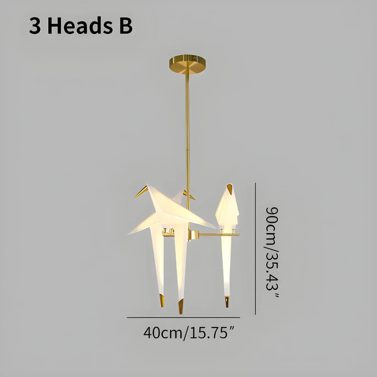 Delicate White Bird Pendant Light Fixture