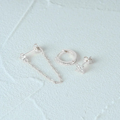 Delicate Flower Drop Earrings Set
