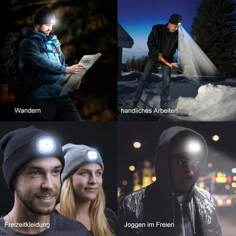 Warm Beanie with Built-in LED Light