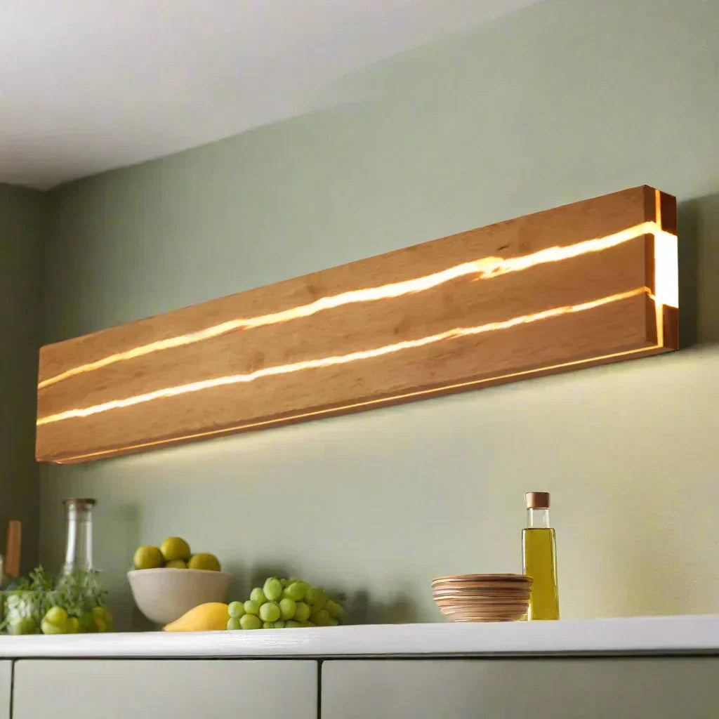 Rustic Wood Wall Light Lamp - Luxicro