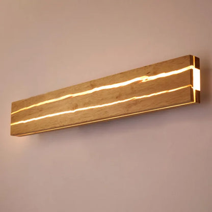 Rustic Wood Wall Light Lamp