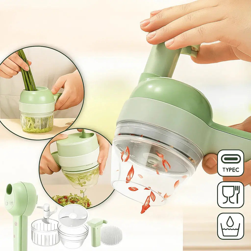 Complete Electric Kitchen Set with Chopper and Cutter - Luxicro