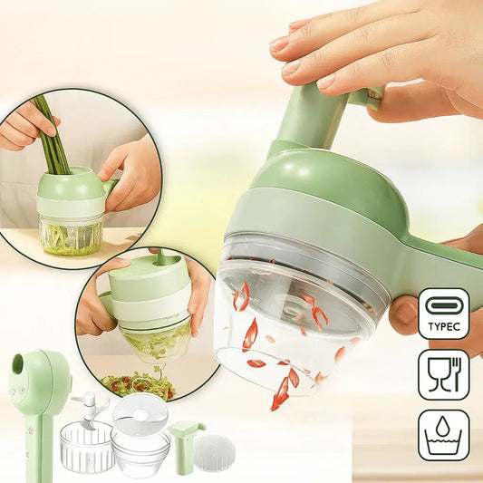 Complete Electric Kitchen Set with Chopper and Cutter - Luxicro