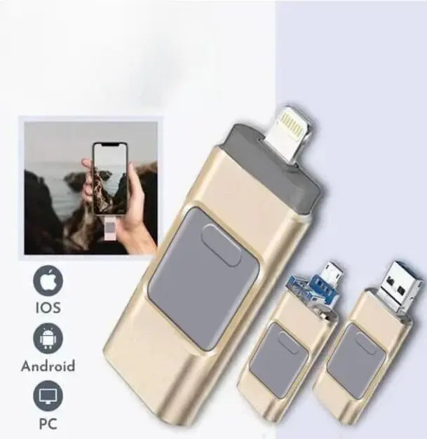 Compact 4-in-1 USB Flash Drive Storage - Luxicro