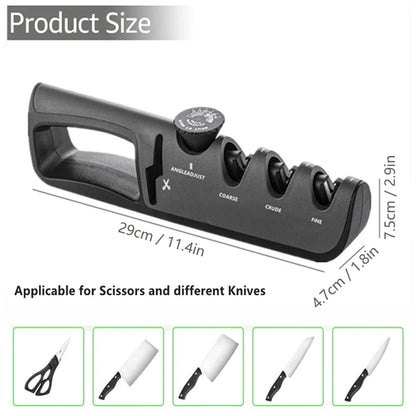 Easy Knife Sharpener Tool for Kitchen Knives and Scissors