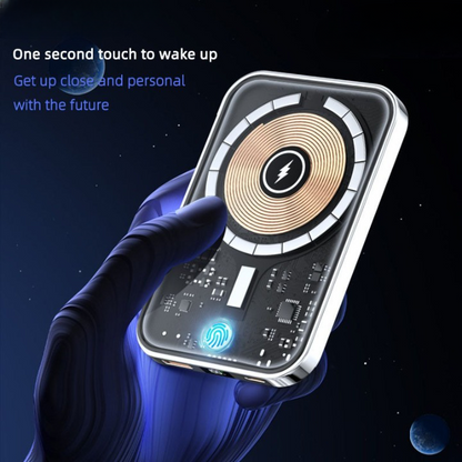 Clear Compact Portable Wireless Charging Bank