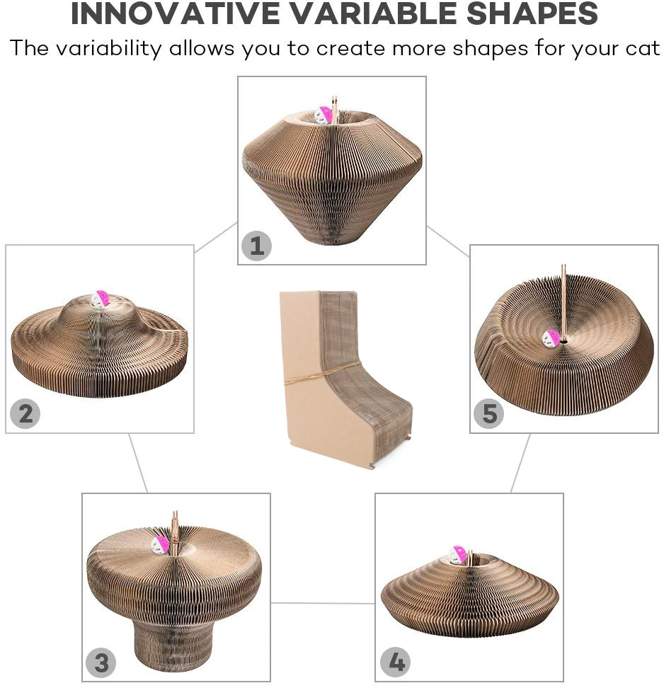 Foldable Cat Scratcher Bed Board