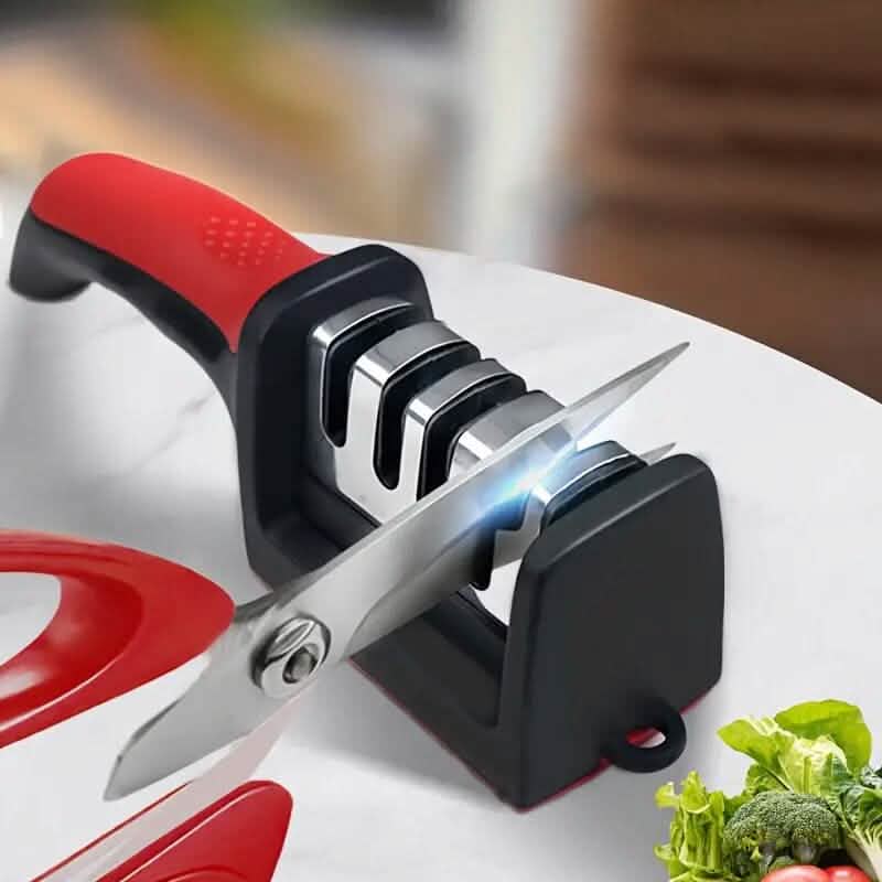 Premium 4 Step Kitchen Knife Sharpener Kit - Luxicro