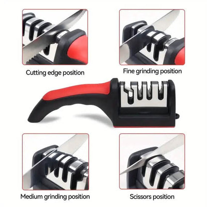 Premium 4 Step Kitchen Knife Sharpener Kit