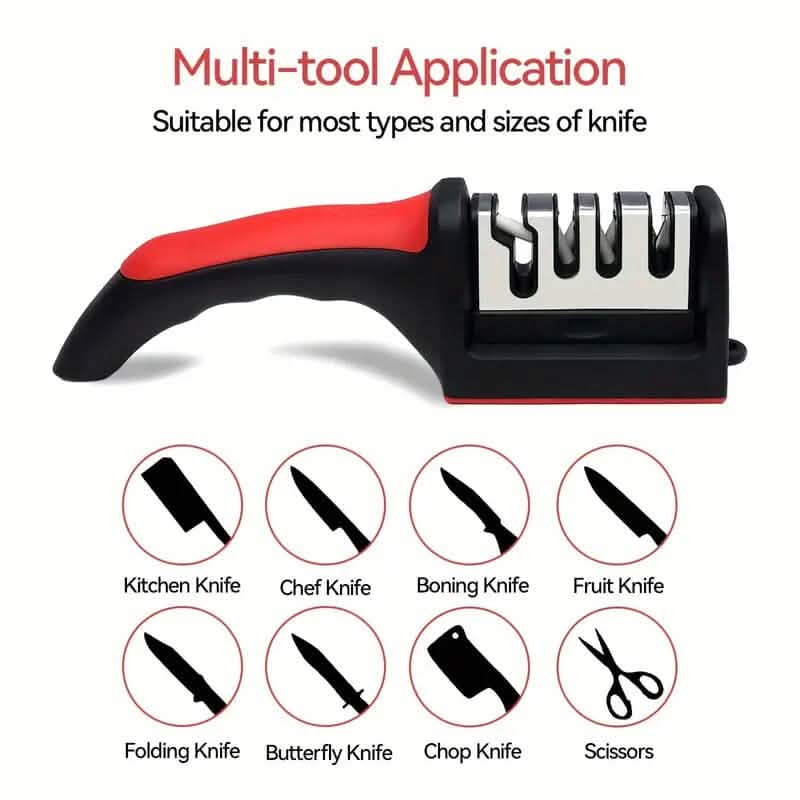 Premium 4 Step Kitchen Knife Sharpener Kit