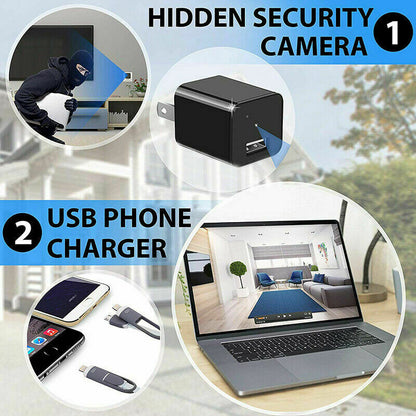 Mini 1080P Spy Camera USB Wall Adapter