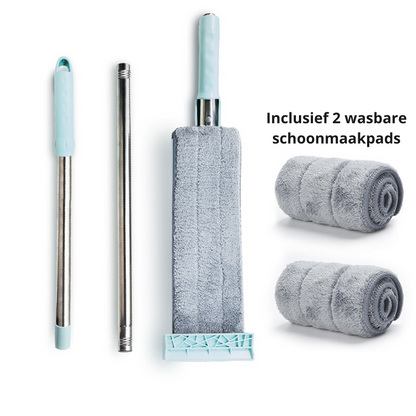 Easy Floor Mop with Twist Head and Washable Pads