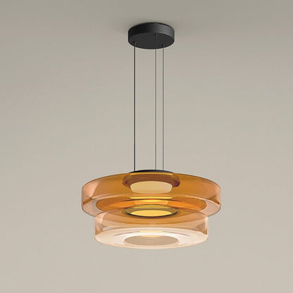 Elegant Hanging Glass Lamp in Contemporary Style