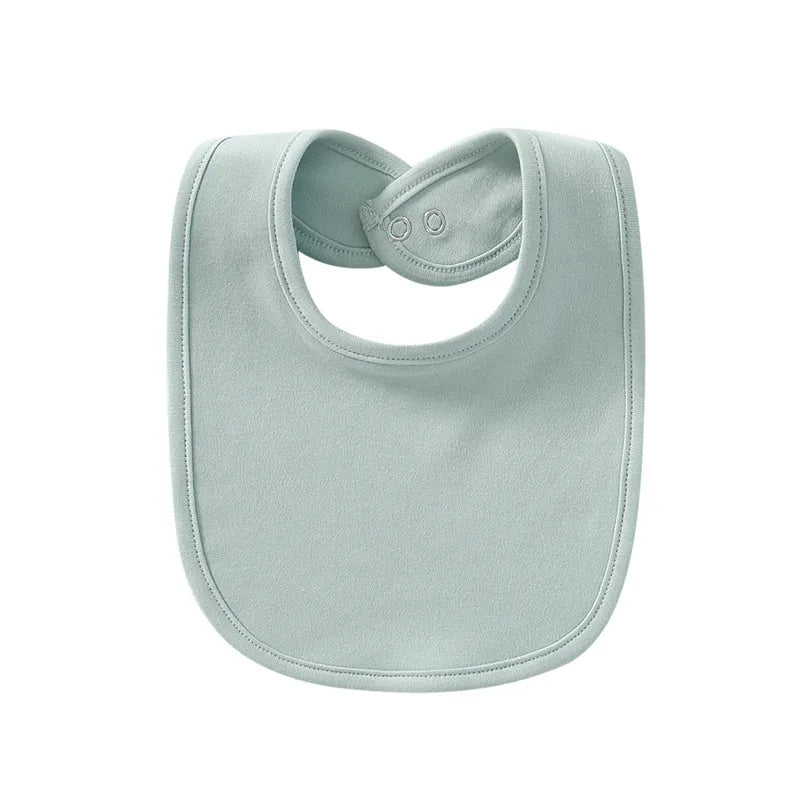 Gentle Baby Bib Soft Cotton Absorbent Snap Fastener