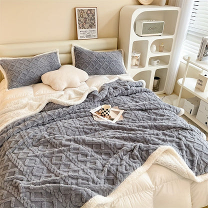 Cozy Soft Plush Reversible Winter Blanket
