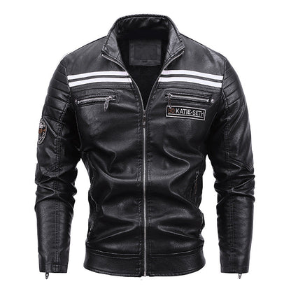 Classic Mens Black Leather Biker Jacket