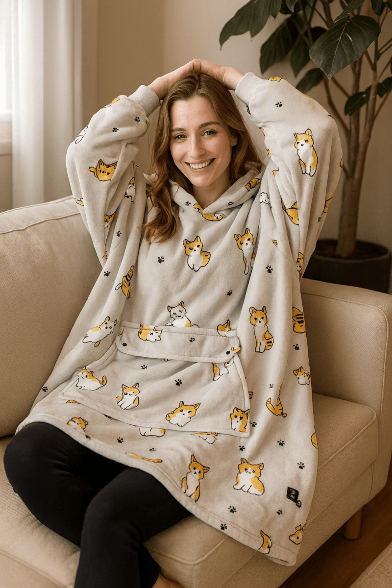 Cozy Electric Blanket Hoodie with Fleece Lining