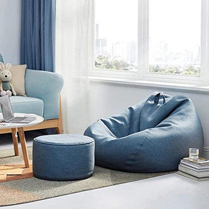 Plush Linen Bean Bag Chair - Comfortable Seating Solution - Luxicro