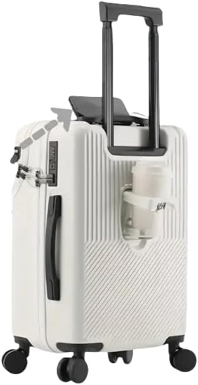 Durable Hardside Carry On Suitcase with USB Charger & Lock - Luxicro
