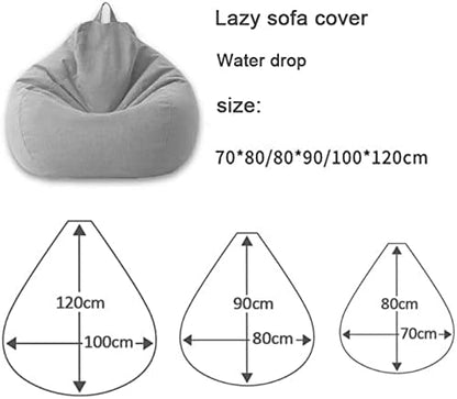 Plush Linen Bean Bag Chair - Comfortable Seating Solution