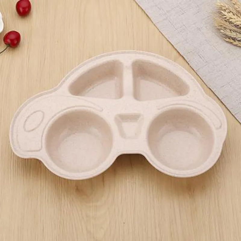 Kids Car Shaped Plate - Eco Friendly Divided Plate - Luxicro
