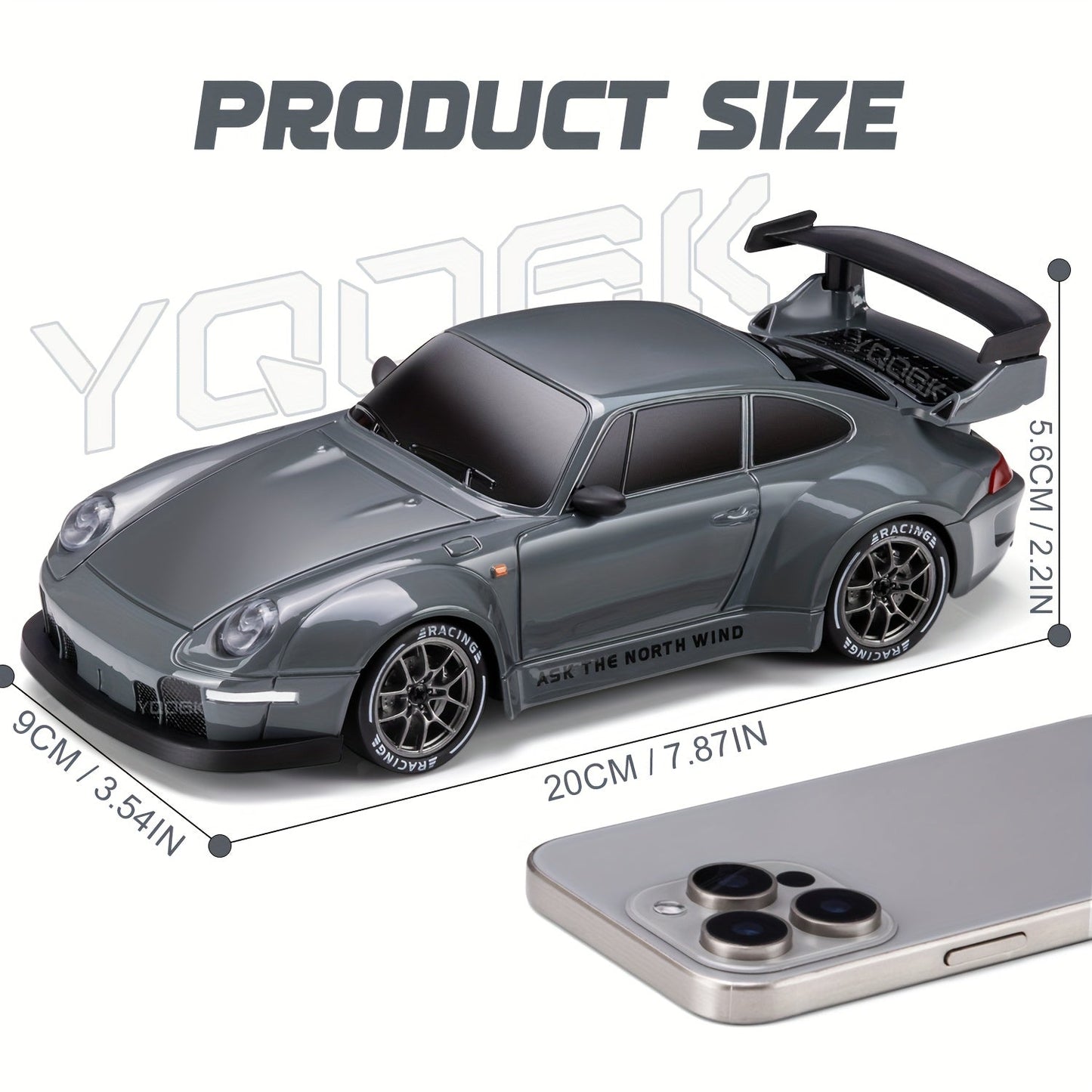 High Speed RC Drift Car with LED Lights - Rechargeable
