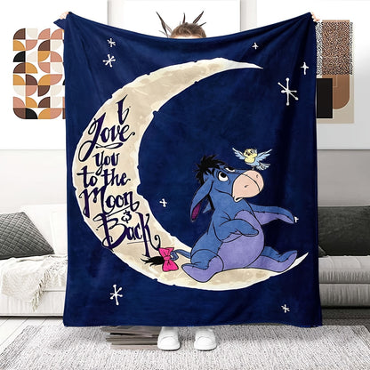 Cozy Eeyore Fleece Throw Blanket
