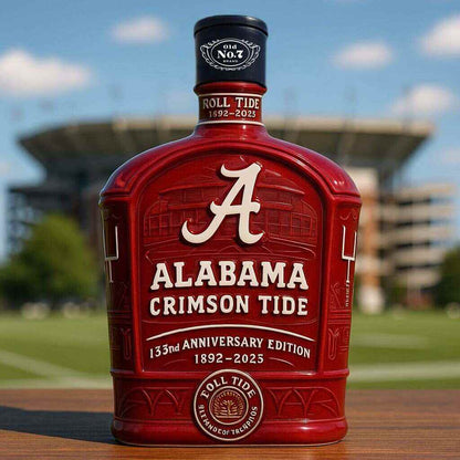 Authentic Alabama Crimson Tide Collectible Whiskey Decanter