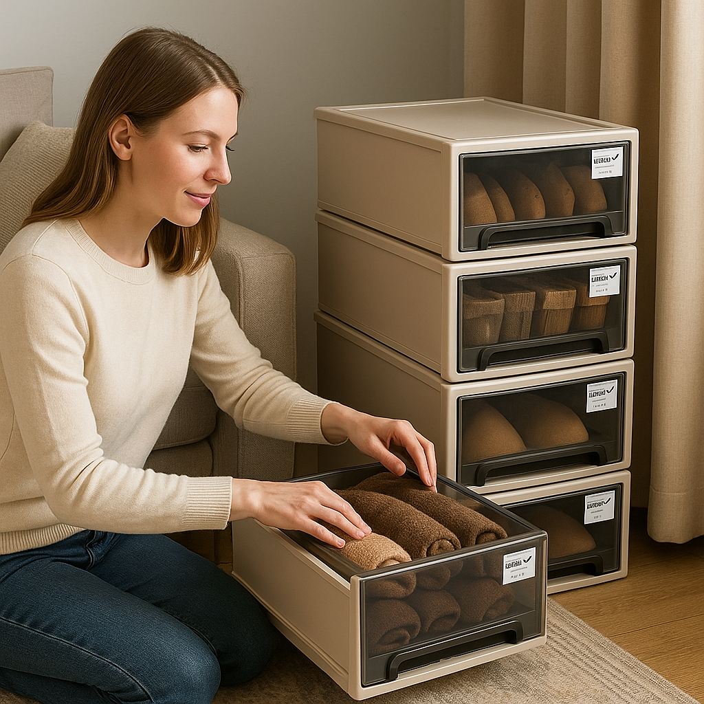 Compact Collapsible Plastic Storage Box