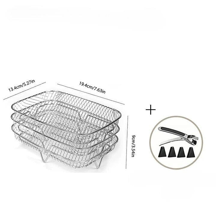 Space Saving 3 Tier Air Fryer Holder - Luxicro