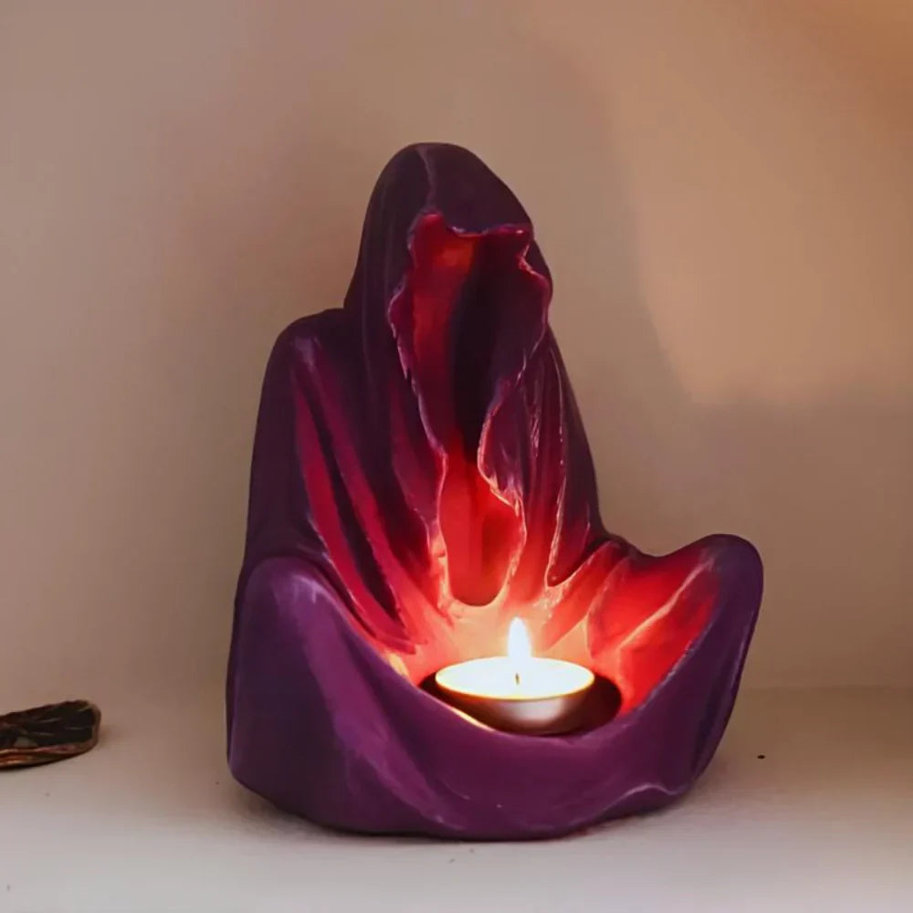 Elegant Clear Candle Desk Holder