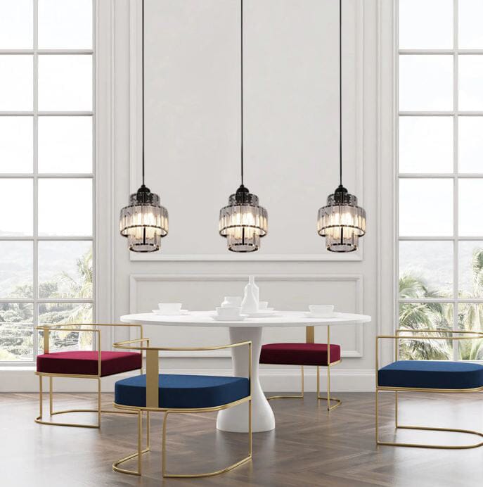 Elegant Glass Pendant Lights in Black or Gold - Luxicro